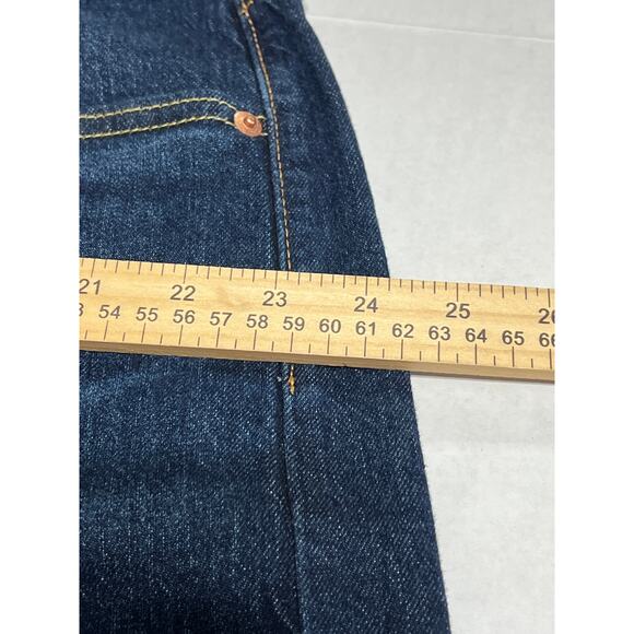 Levi Straus 505 Men's Blue Denim Straight Legs Jeans Pants Cotton Mid Rise 42x32 - Picture 9 of 13